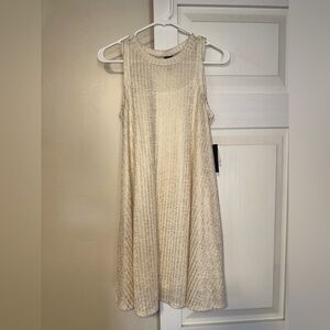 Elegant Cream Sleeveless Dress